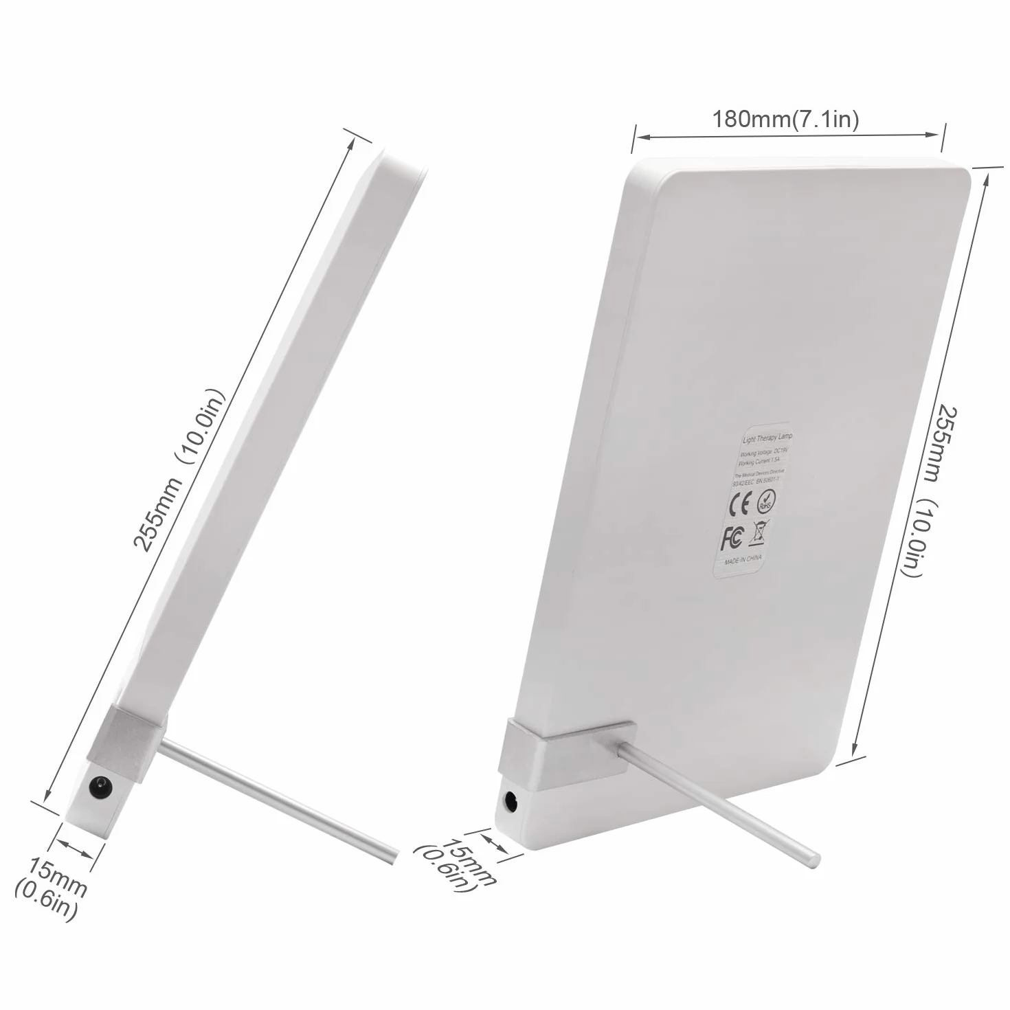 Lampa LED 10 000 luksów 4 poziomy jasności przenośna światło dzienne biała niebieska