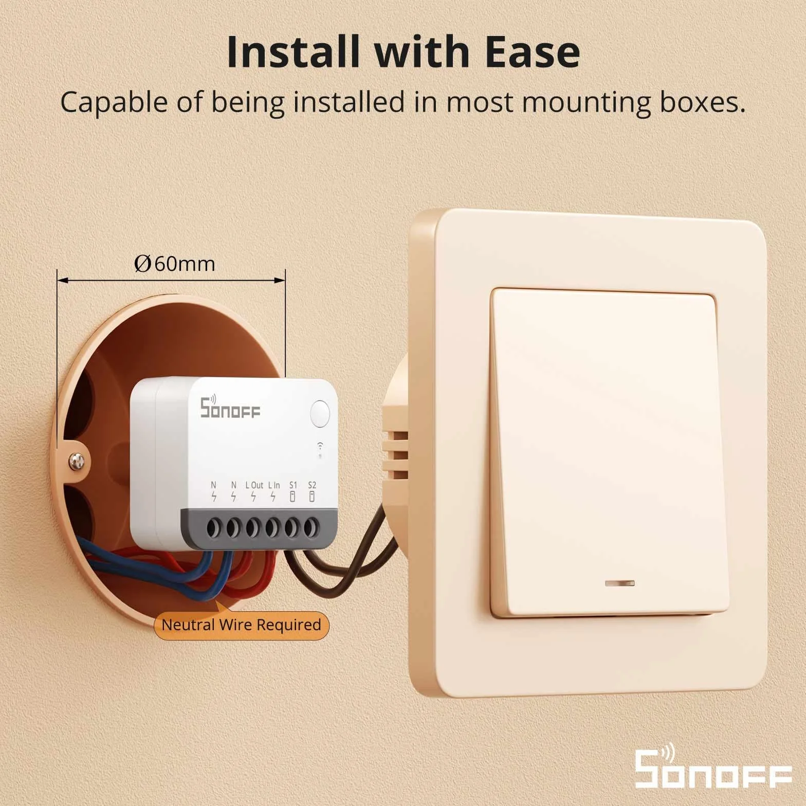 SONOFF Zigbee Smart Switch, współpracuje z Alexa i Google Home, 2 sztuki, wymaga ZigBee Gateway, wymaga neutralnego przewodzenia
