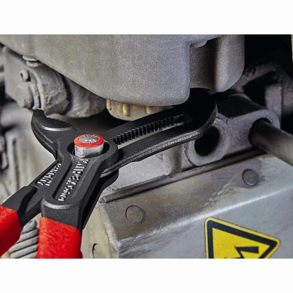 KNIPEX Cobra QuickSet Szczypce nastawne do rur 87 21 300 SB fosforanowana, szara