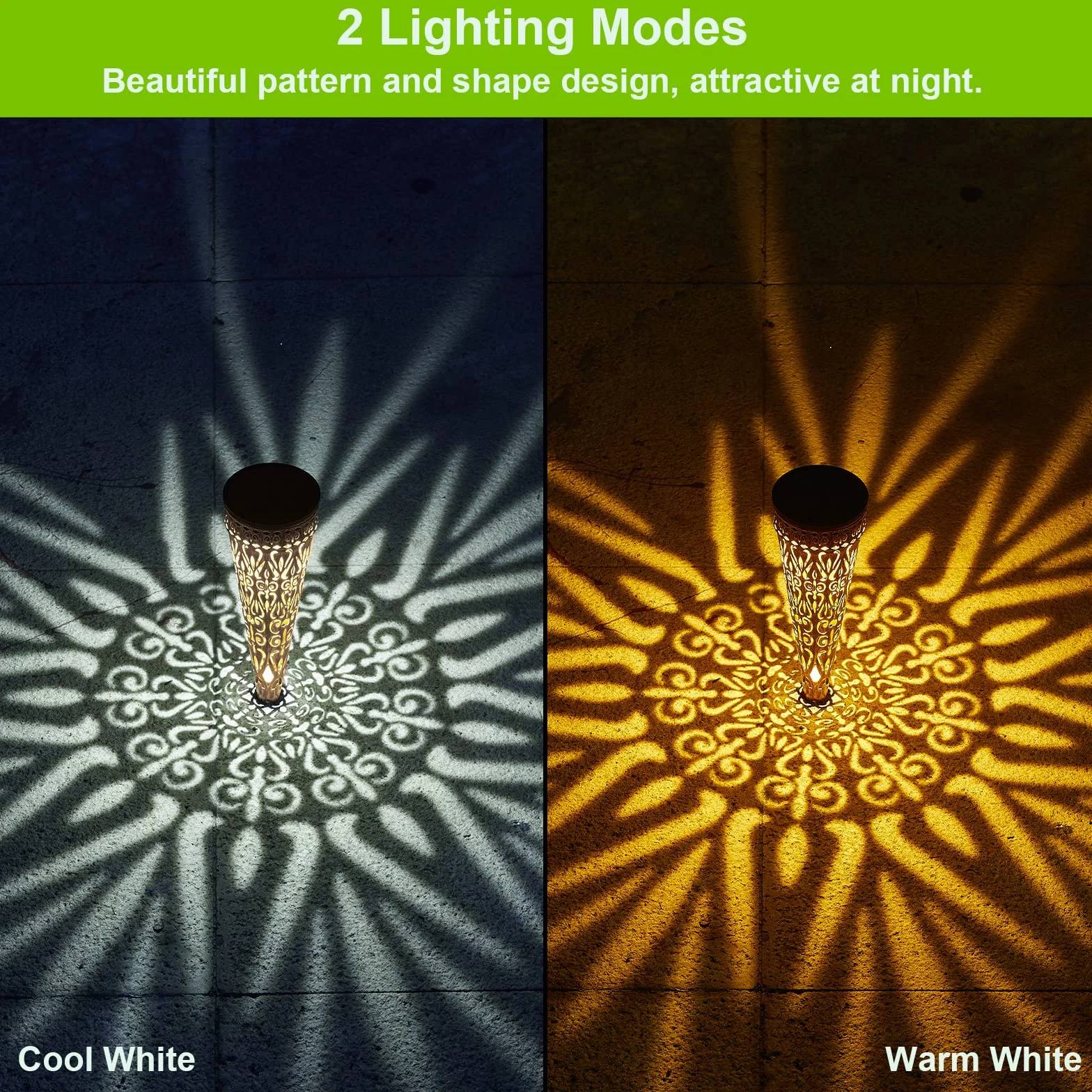 Lampy solarne GEARLTIE 800 mAh LED IP65 odporne na warunki atmosferyczne metalowe do ogrodu tarasu
