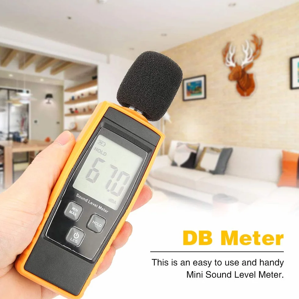 Akozon GM1359 cyfrowy miernik poziomu dźwięku LCD decybeli DB tester hałasu