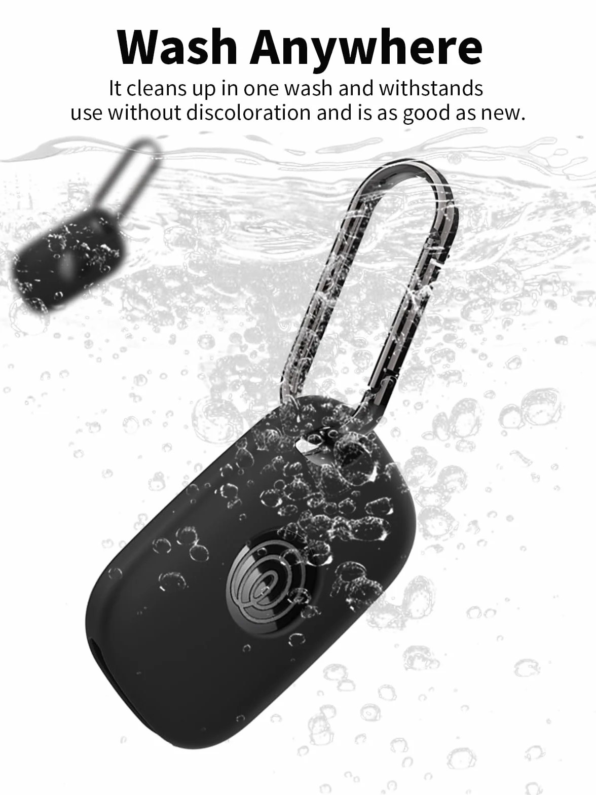 2-pak etui ochronne do Tile life360 Pro z silikonowym brelokiem do kluczy - trwałe i stylowe etui, wodoodporne, odporne na upadki - czarne