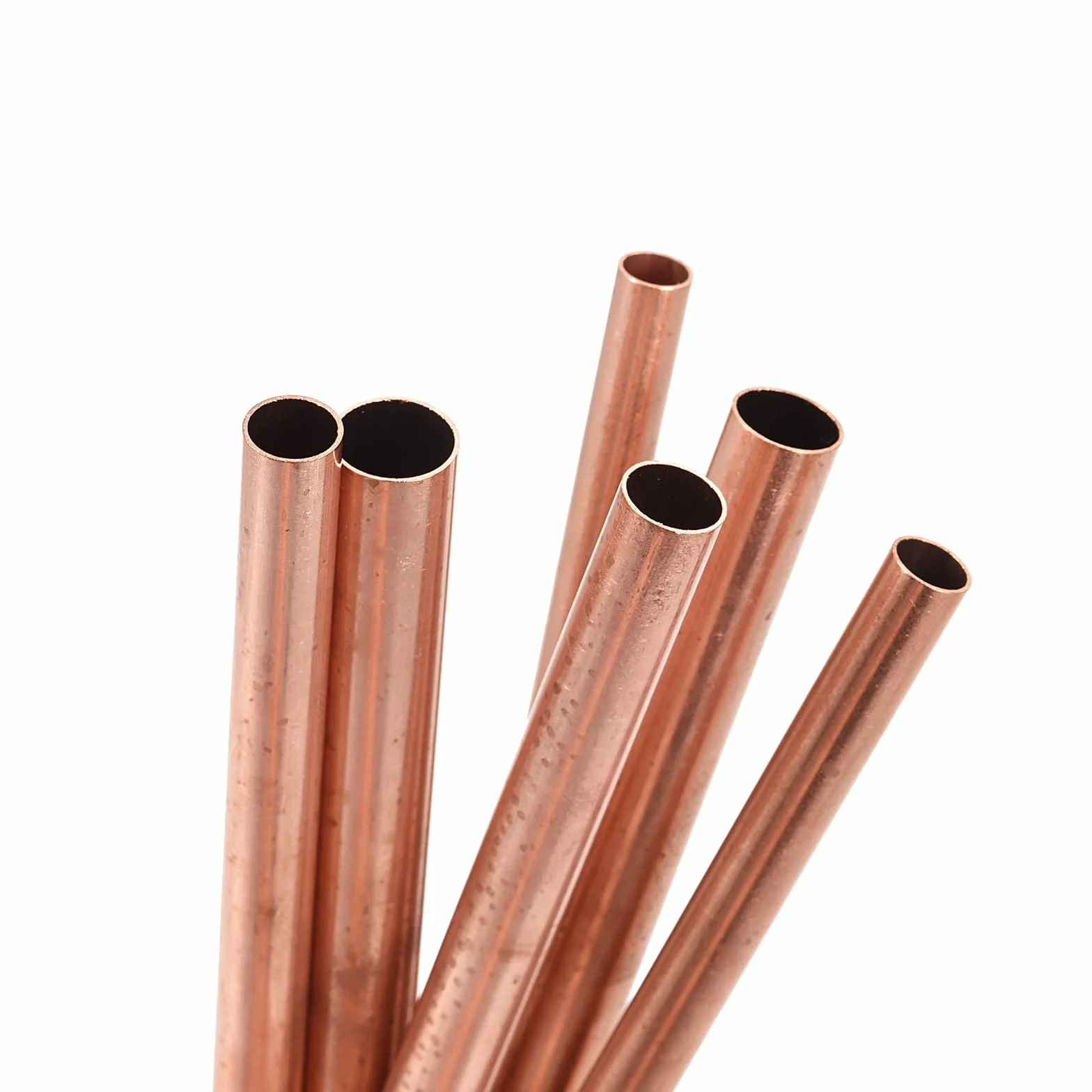 Zestaw 6 sztuk rur miedzianych 2-7 mm x 0,2 mm 200 mm