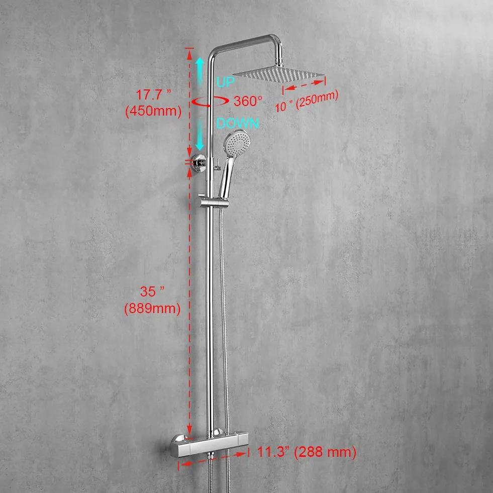 Ibergrif M20741 System prysznicowy z opryskiwaczem, karczochą, wążem, Chrome, srebrny