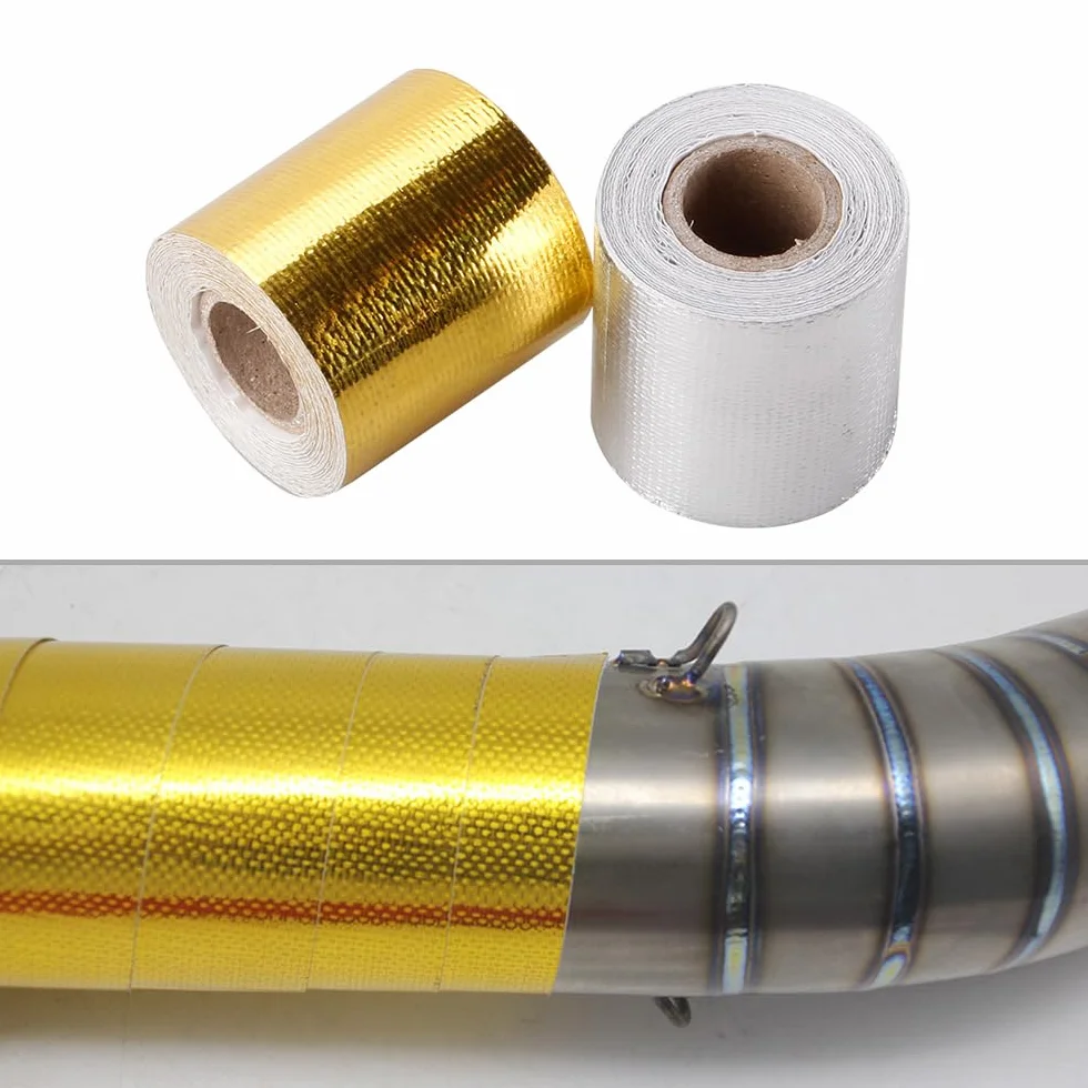 Taśma odblaskowa termorefleksyjna 5m x 5cm Aluminiowa złota