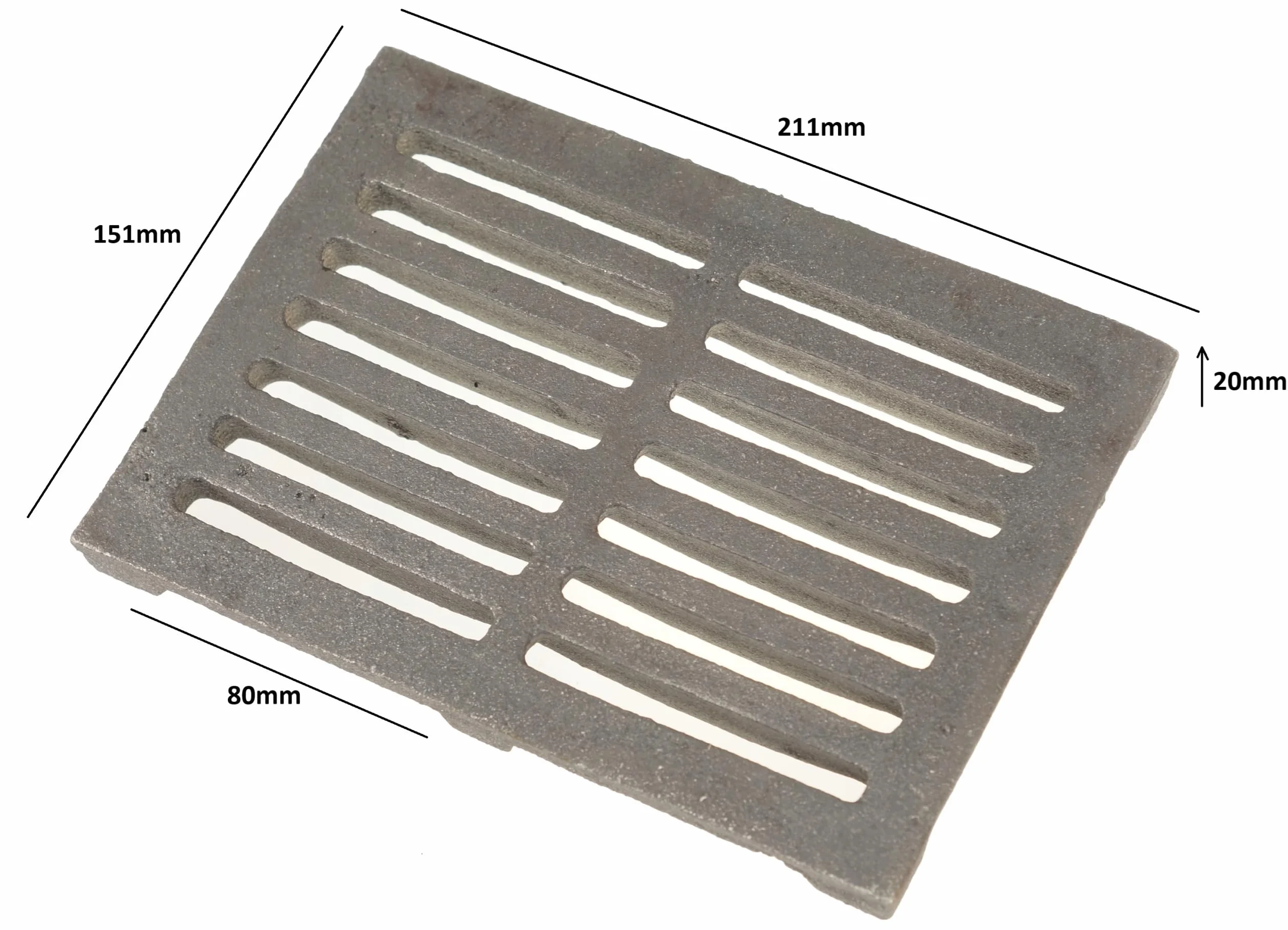 Żeliwny ruszt do pieca 210 x 150 mm wymienny do kominka i pieca opalanego drewnem