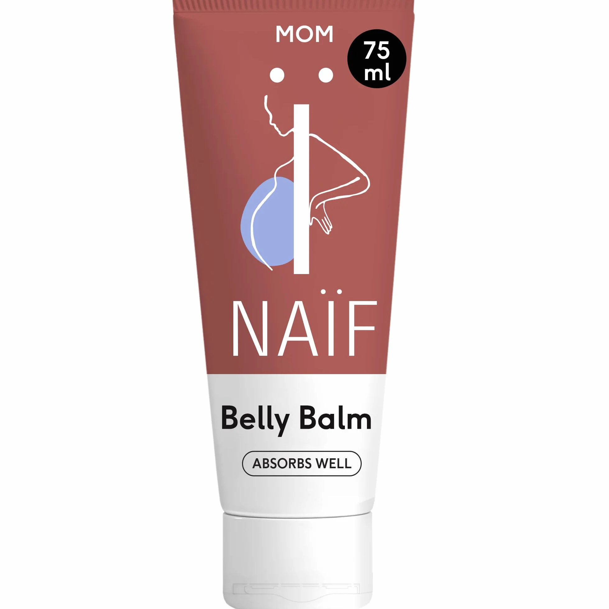 Naiwny - Odżywczy balsam na brzuch - dla kobiet w ciąży - bez mikroplastiku i oleju mineralnego, 75 ml