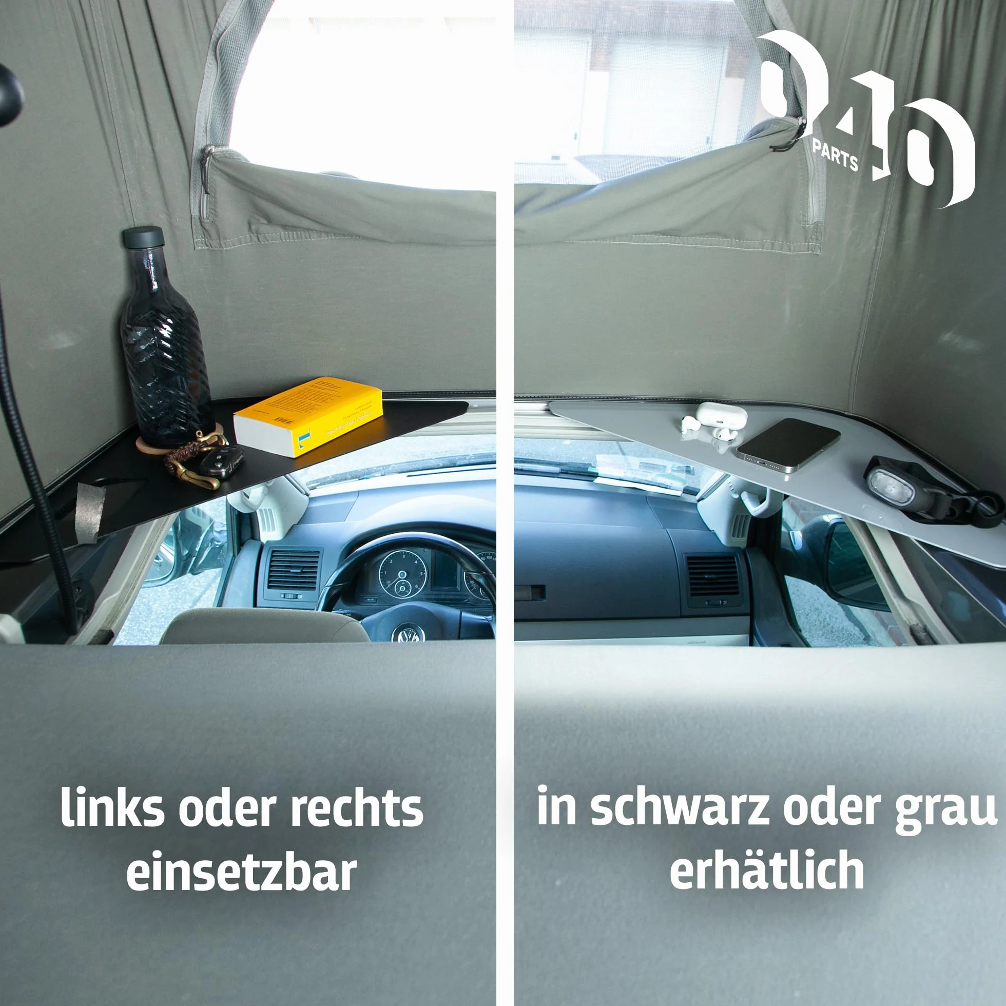 Półka czarna do namiotu dachowego VW T5 T6 T6.1 California regałowa