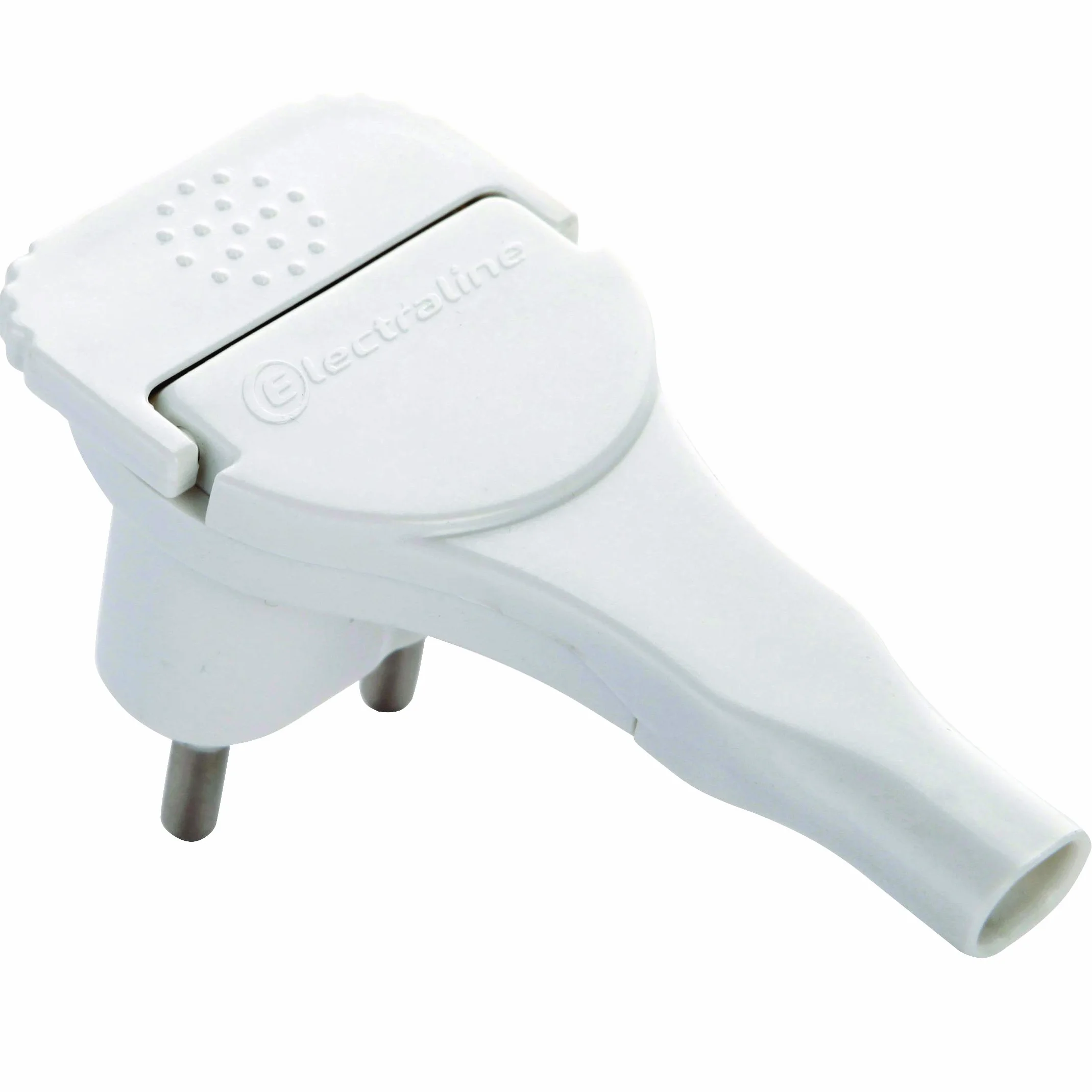 Electraline 520200 Wtyk męski 2P 6A Extra Flat biały