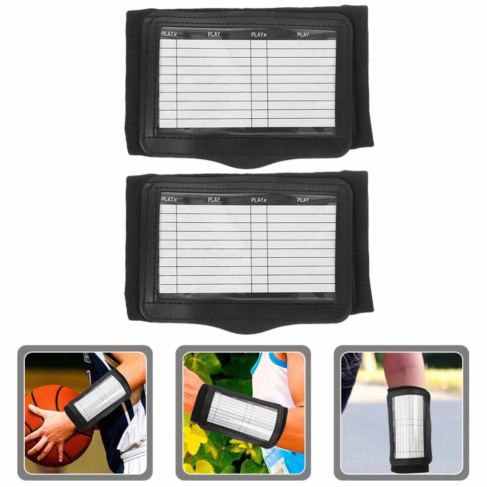 Football Wrist Playbook, Wrist Coach Football, opaska na nadgarstki, zestaw do gry w piłkę nożną młodzieżową, Playbook, profesjonalna deska coachingowa do koszykówki, 2 sztuki