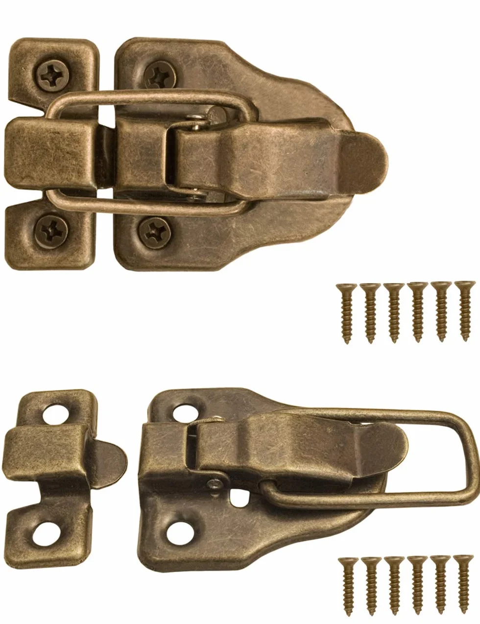 Zapięcia do skrzyń vintage mosiężne 59 mm x 40 mm FUXXER 2 sztuki