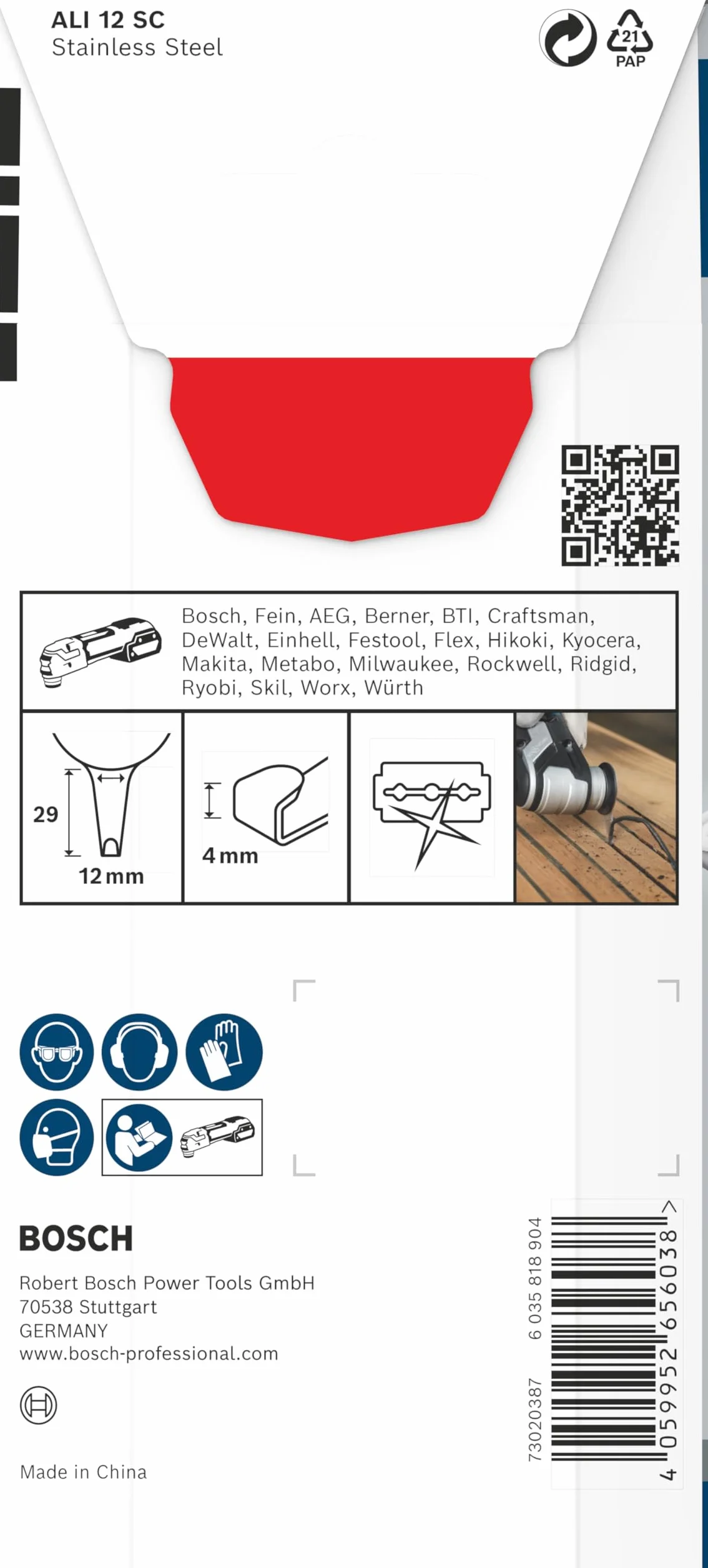 Bosch PRO Silicone ALI 12 SC arkusz do narzędzi wielofunkcyjnych 12 mm