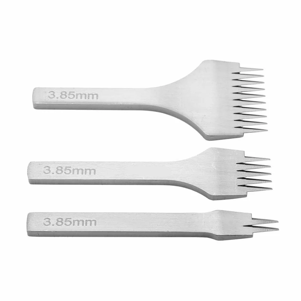 Narzędzie do dziurkowania skórzanych wyrobów stalowe białe 2,7 mm / 3,0 mm / 3,38 mm / 3,85 mm