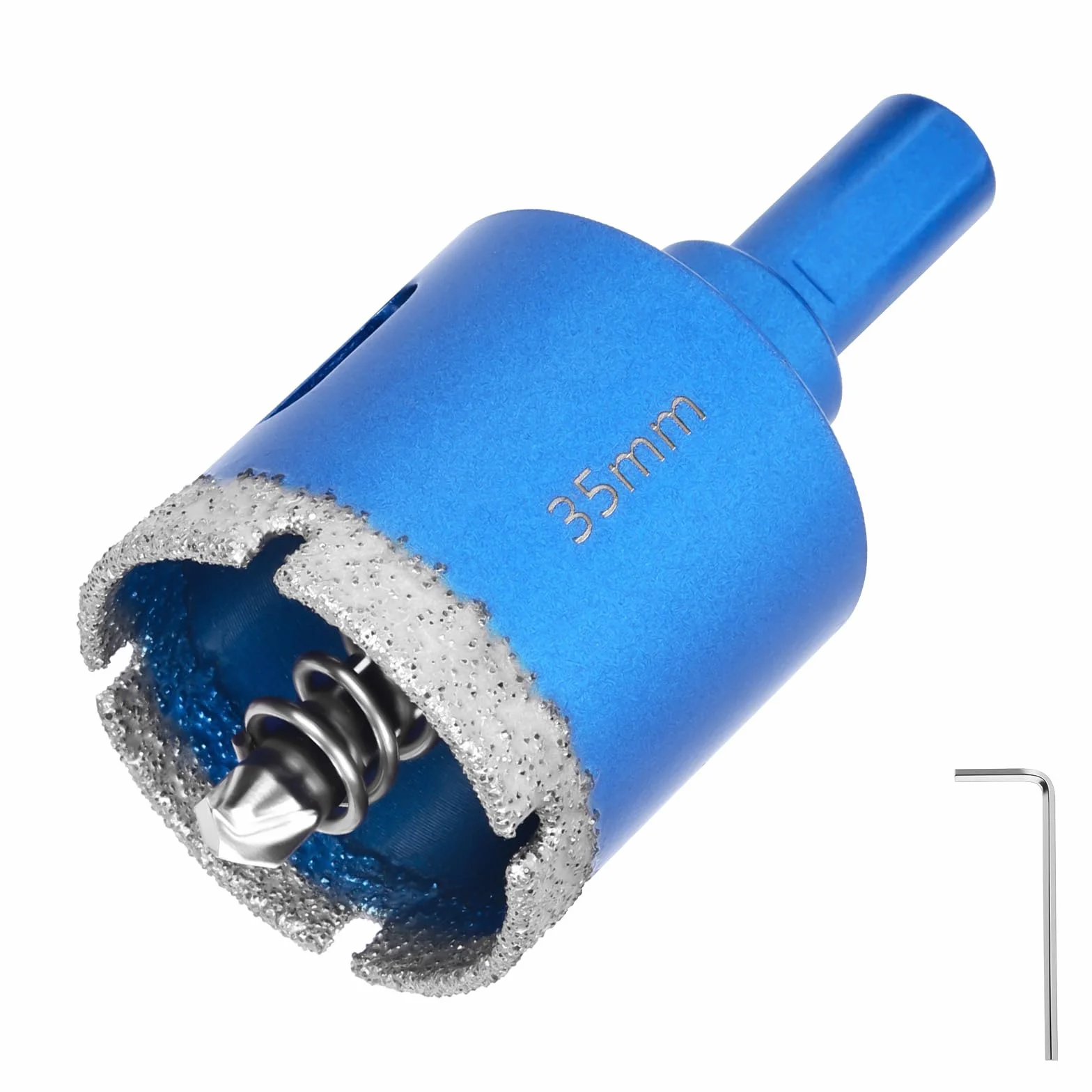 Flintronic Diamentowa otwornica 35 mm z wiertłem centralnym do cięcia szkła, płytek, ceramiki, marmuru
