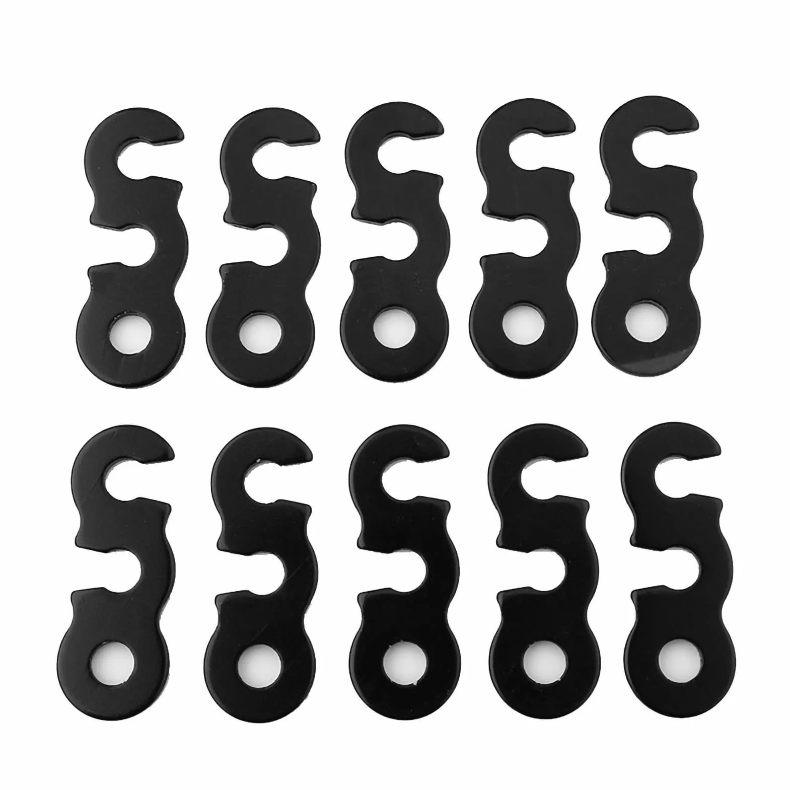 Tent Wind Rope Buckle Guyline,10pcs Wind Rope Buckles Aluminum Alloy Guyline Wind Rope Cord Adjusters replacement for Cam Hiking(L-Black)