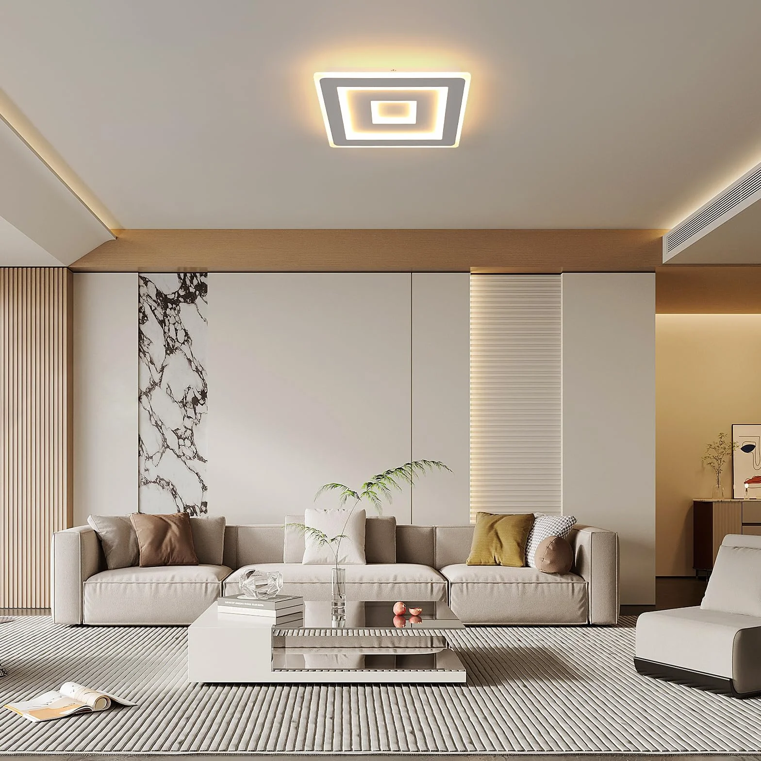 Comely Lampa Sufitowa LED 42W 4725LM 30cm 3000K Białe Akrylowe