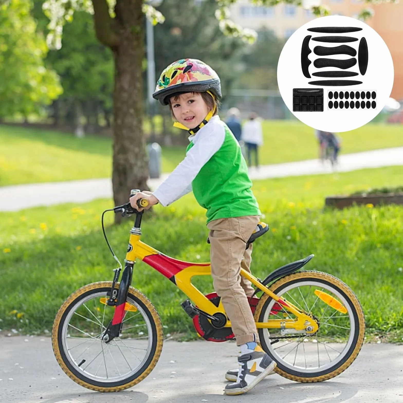1 zestaw wymiennych kasków rowerowych, uniwersalna, wyściełana, wewnętrzna wyściółka, nadaje się do kasków górskich, kasków dziecięcych