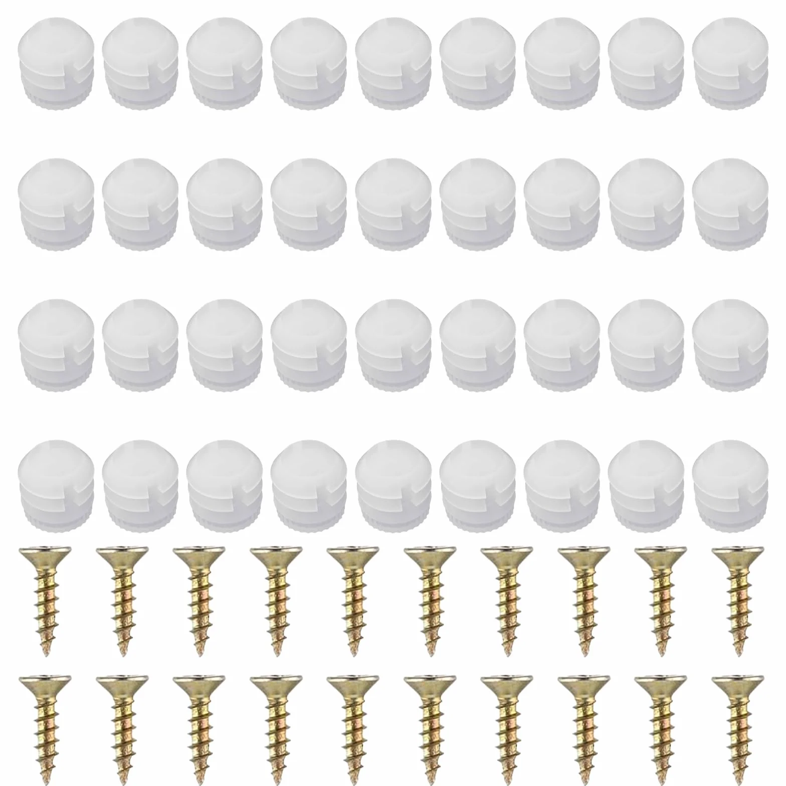 Kołki rozporowe z tworzywa sztucznego 80 sztuk M4 x 16 mm niklowane do naprawy mebli szafkowych