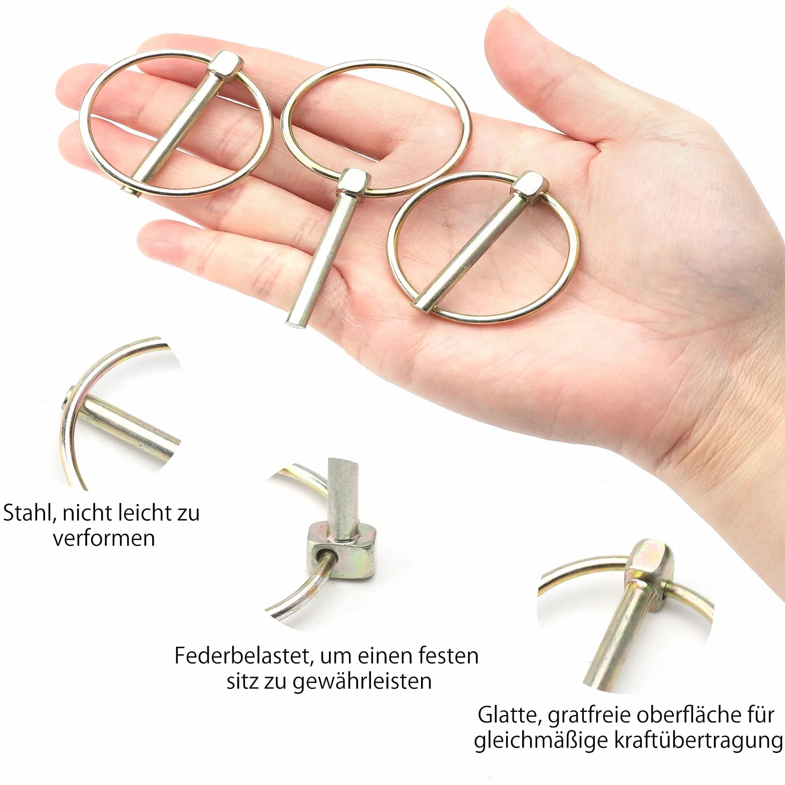 Zawleczki zabezpieczające 42 x 4 mm 10 sztuk do traktorów ciężarówek przyczep
