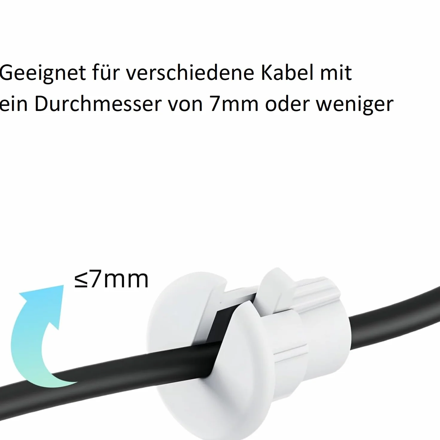 Przepusty ścienne kablowe Grommet biały do Ethernet