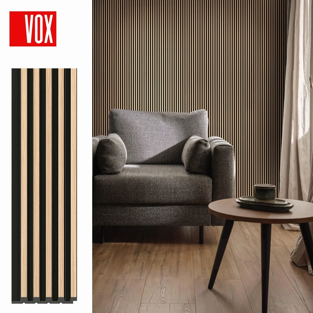 VOX Lamele ścienne R-TRIM LINERIO S NATUR. BLACK 2,65X24