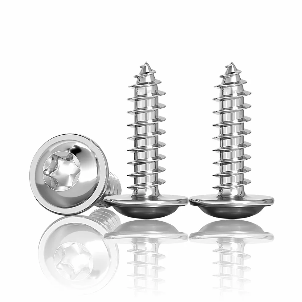 Wkręty blachowe ze stali nierdzewnej M4 x 20 mm A2 V2A Torx pełny gwint 100 sztuk