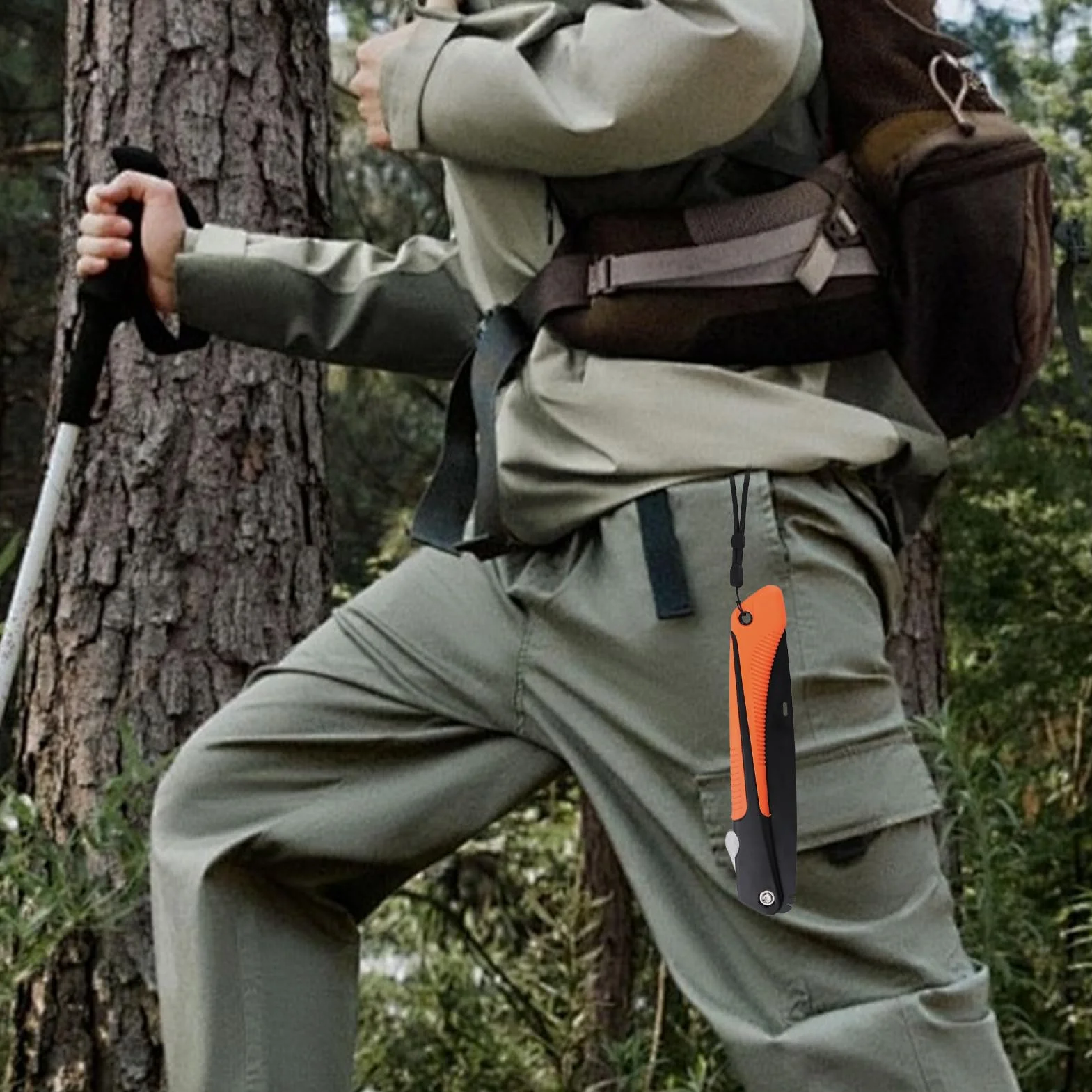 LEONTOOL Piła składana SK5 z potrójnie szlifowanymi zębami do przycinania, kempingu i bushcraft