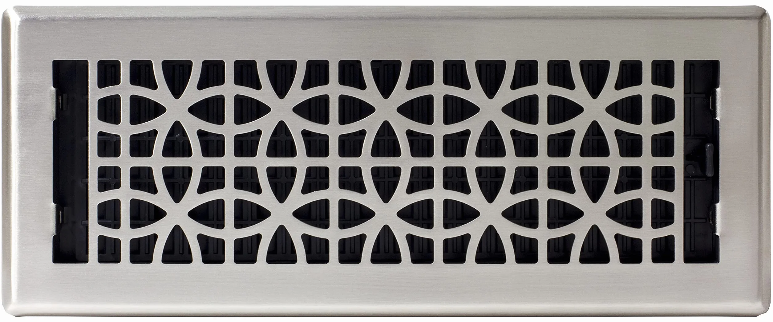 Decor Grates ECH412-NKL, Eclipse Floor Register, 4x12 Inches, Brushed Nickel