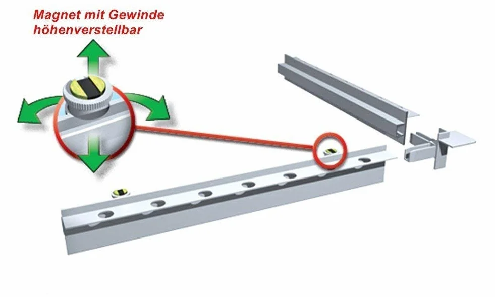 Magnetyczna klapa kontrolna do płytek 300 x 150 mm biała