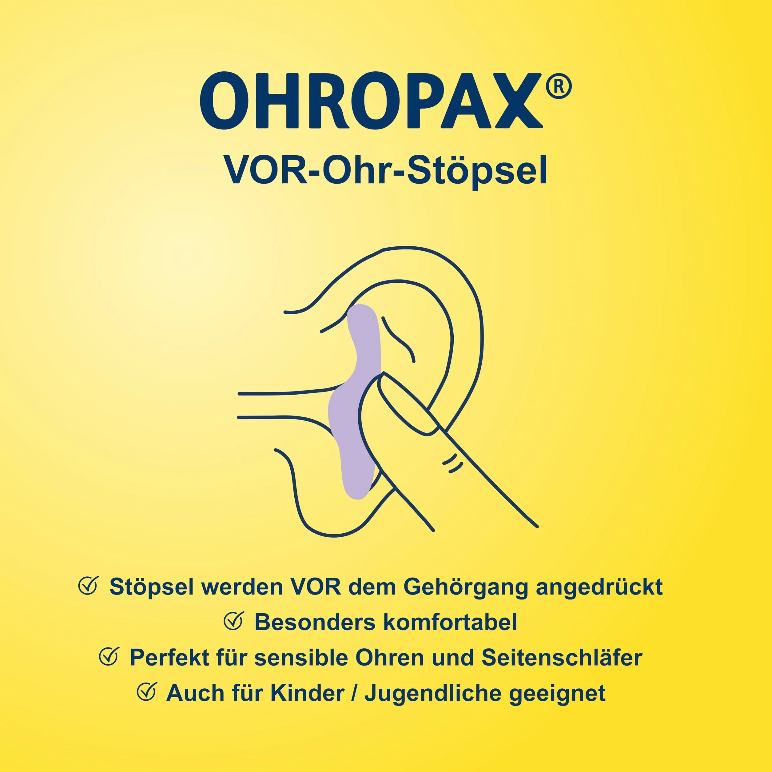 OHROPAX Silence zatyczki do uszu z formowanego silikonu SNR 23 dB do spania i nauki