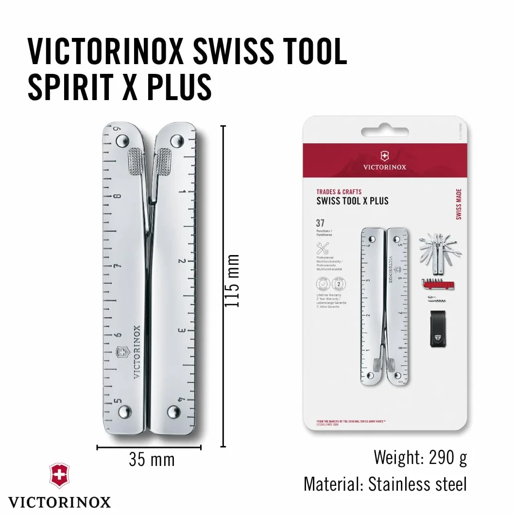 Victorinox SwissTool X Plus Multifunktionswerkzeug 37 Funktionen silber