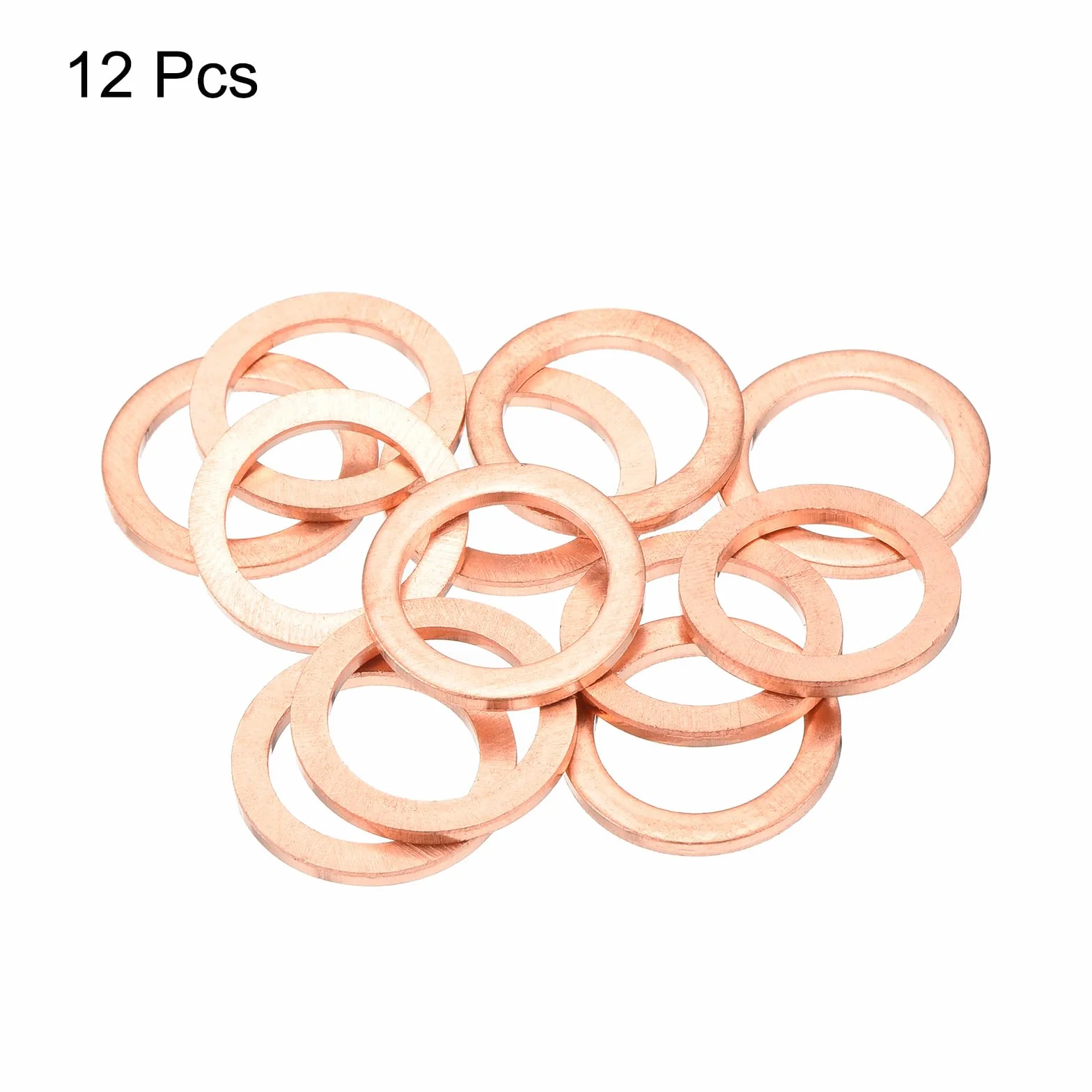 QUARKZMAN 12 płaskich uszczelek miedzianych 12x17x1,5 mm uszczelki hydrauliczne