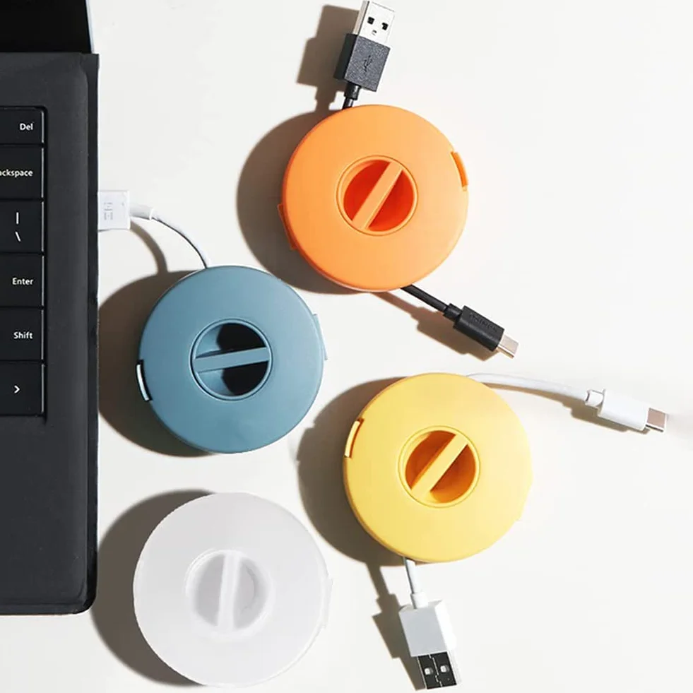 Zwijacz kabla ABS 4 sztuki do przechowywania kabli USB, słuchawkowych, danych