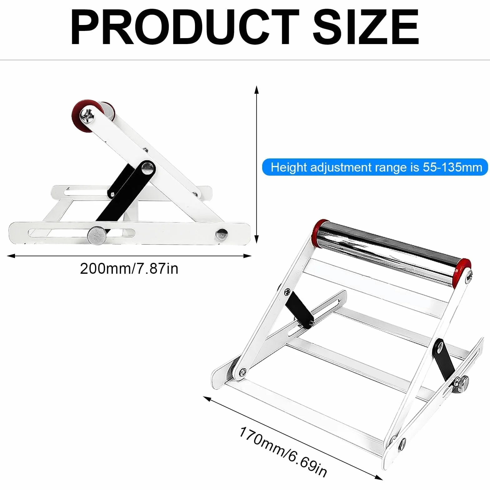 Regulowana rama podporowa 170x200 mm składany stojak do piły stołowej 55-135 mm