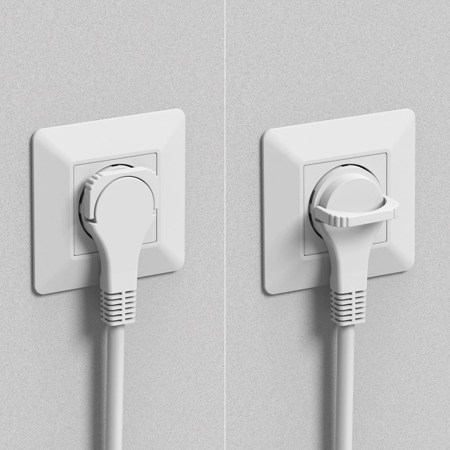 Electraline blok 5-rzędowy z przełącznikiem i wtyczką płaską 1,5 m biały