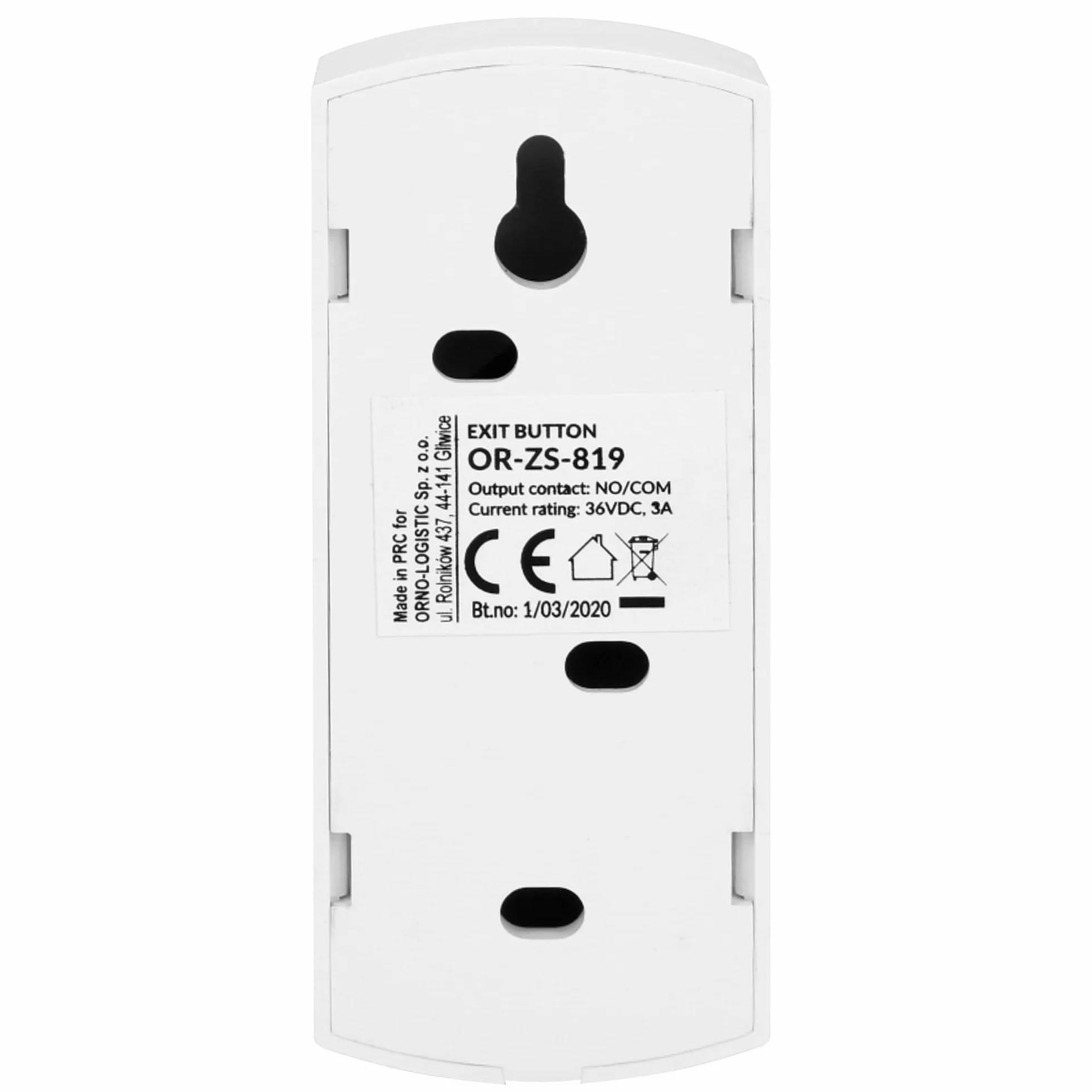 ORNO ZS-819 Przycisk Wyjścia Natynkowy IP20
