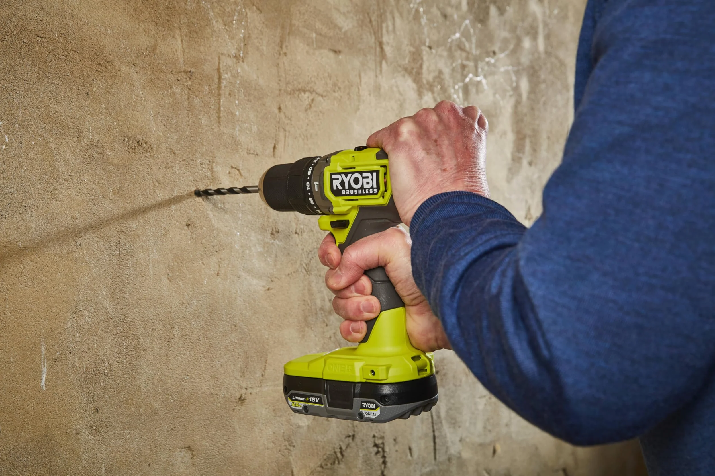 Ryobi Wiertarka udarowa bezszczotkowa 18V ONE+ Kompaktowa RPD18BL-2C20S