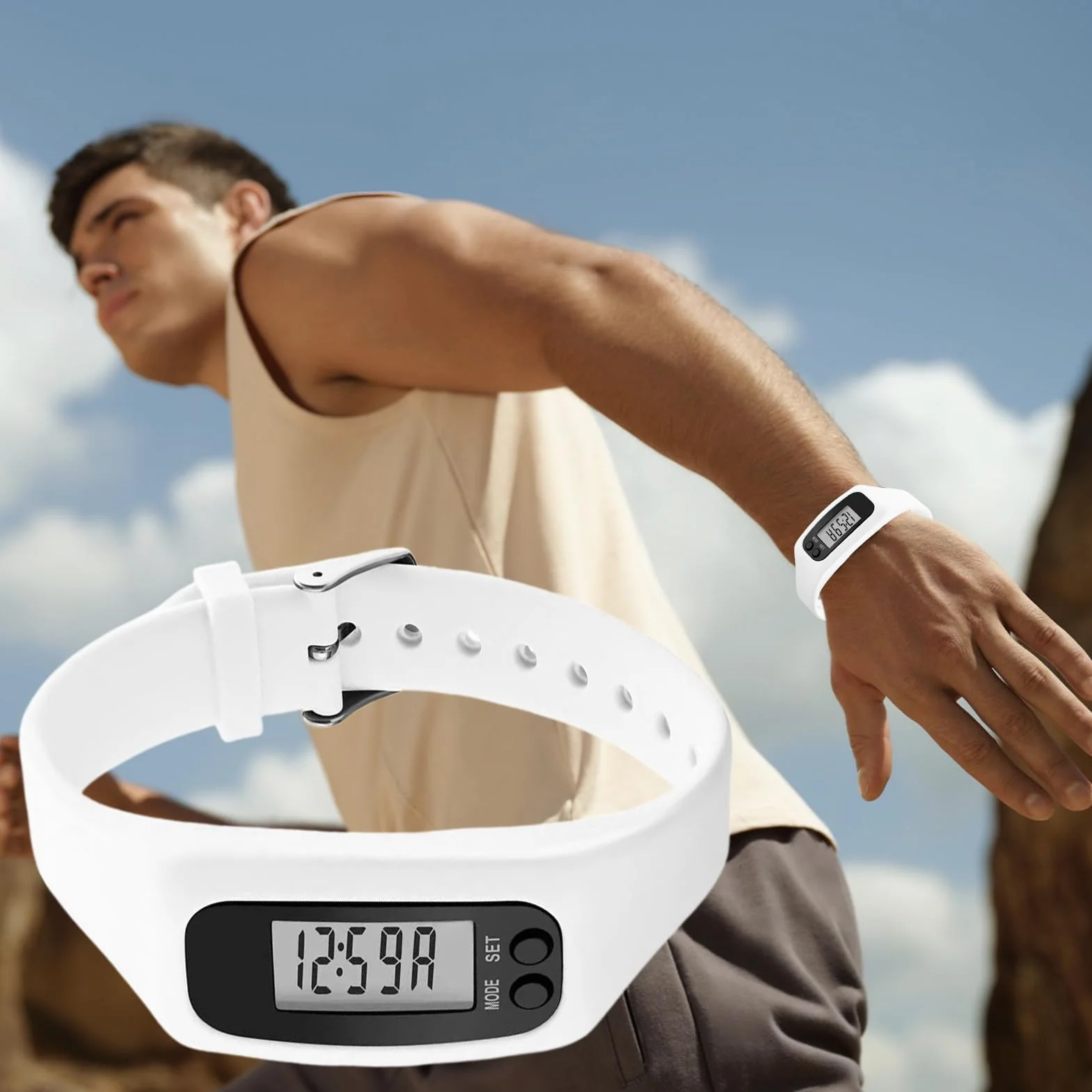 Step Watch, bez aplikacji, bez telefonu, monitor | sportowe inteligentne zegarki licznik kalorii – do chodzenia fitnessu na co dzień podróż dojazdy do pracy jogging piesze wycieczki park
