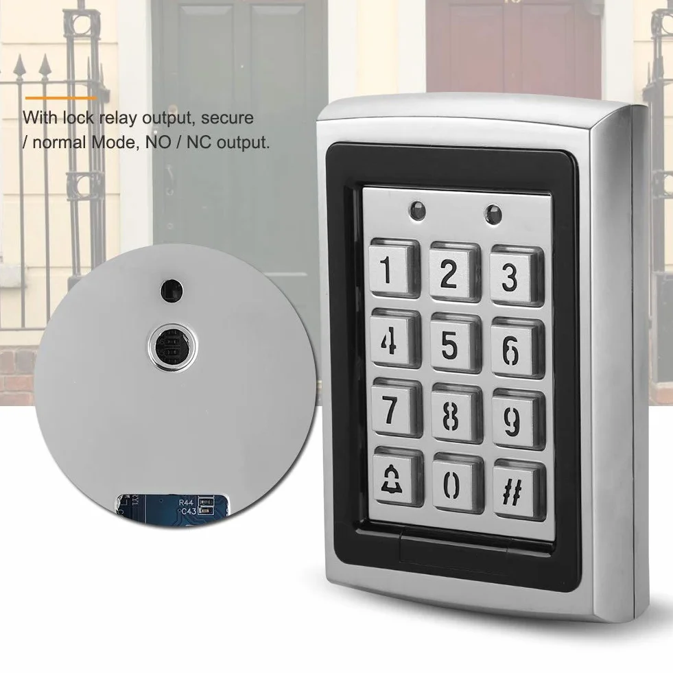 Kontroler dostępu do zamka szyfrowego, kod PIN 125 kHz RFID, kontrola dostępu 125 kHz i niebieska klawiatura z podświetleniem (1 użytkownik) do fabrycznych budynków mieszkalnych