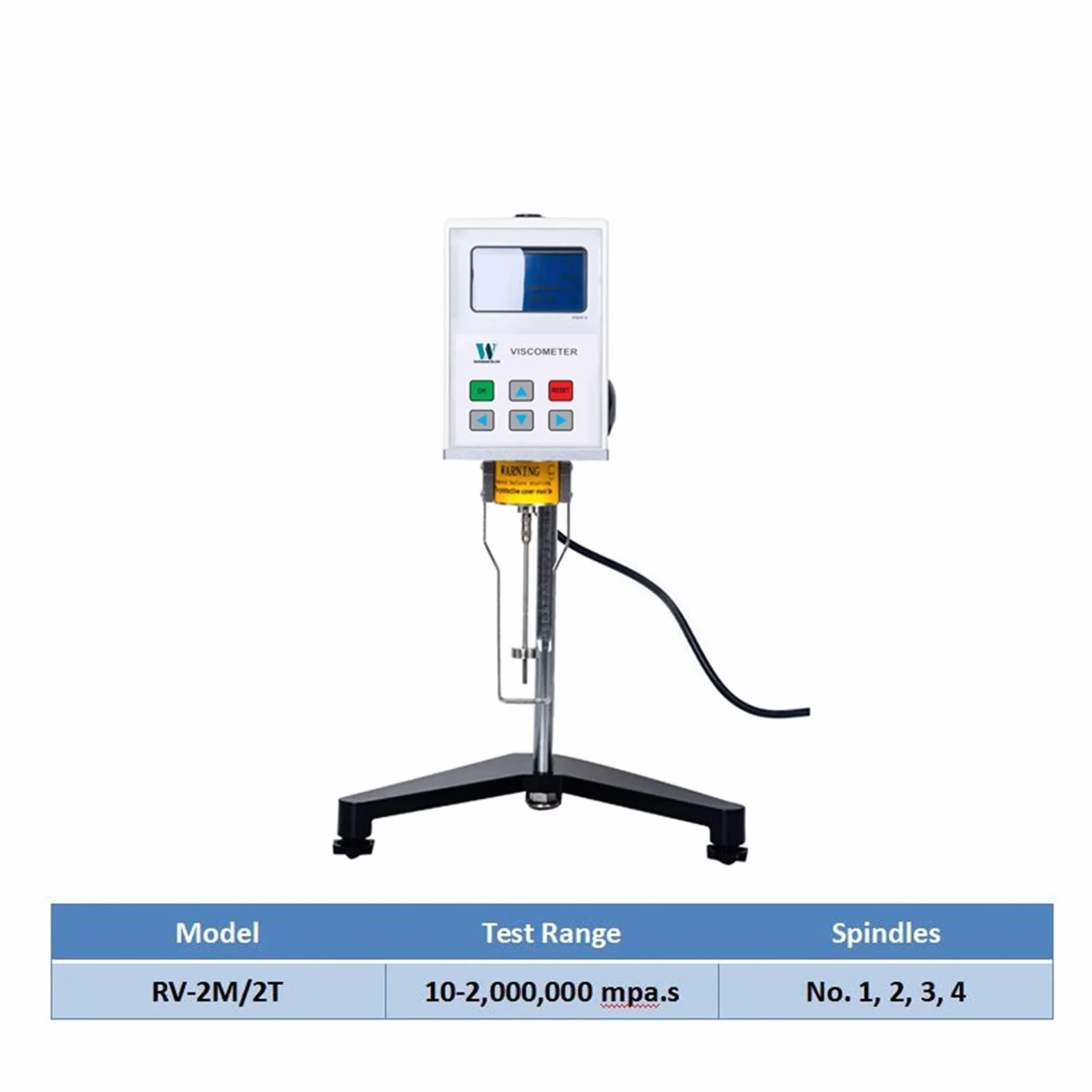 Wiskozymetr Cyfrowy Obrotowy 1-2 000 000 mPa·s/Cps Tester Lepkości Laboratoryjny