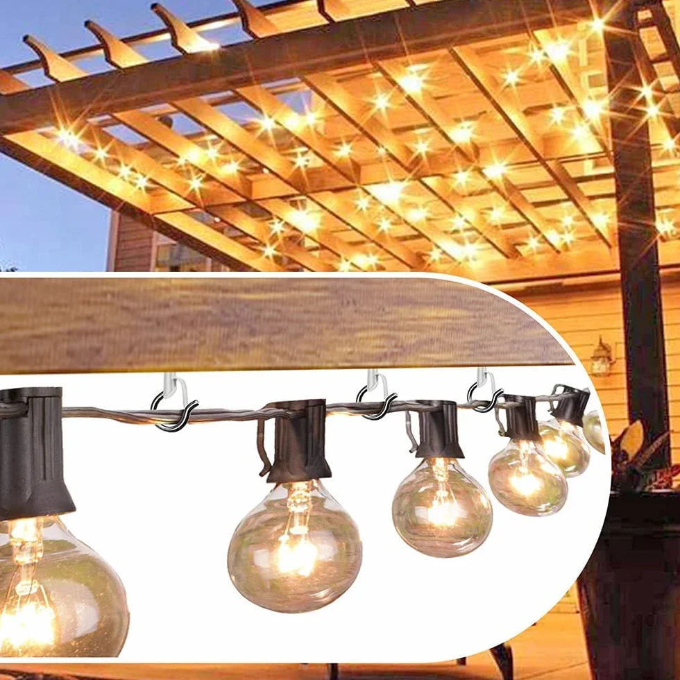 BeneLabel Zestaw 20 wieszaków Q-Hanger do lampek LED Boże Narodzenie, biały