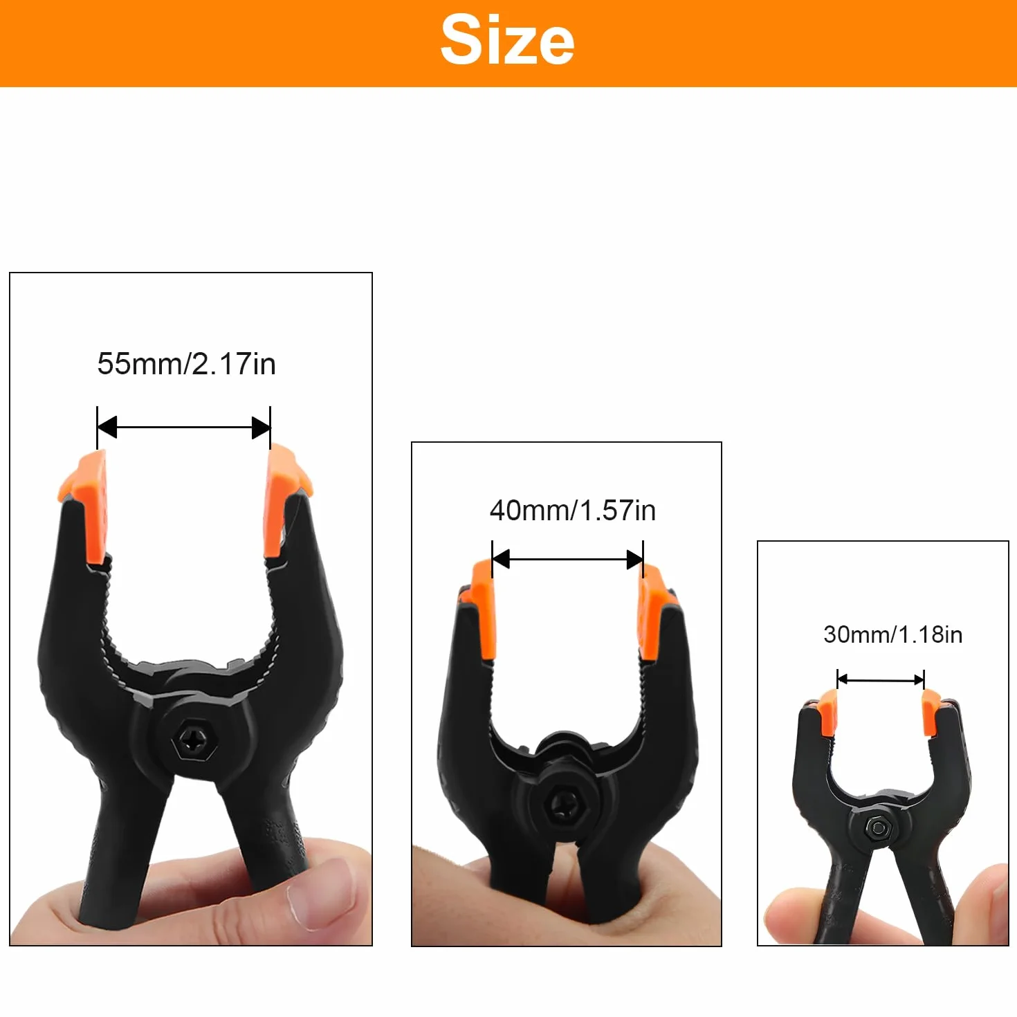 Zaciski Sprężynowe Nylonowe 9 Sztuk 2 Calowe 3 Calowe 4 Calowe do Projektów DIY Tło Fotograficzne