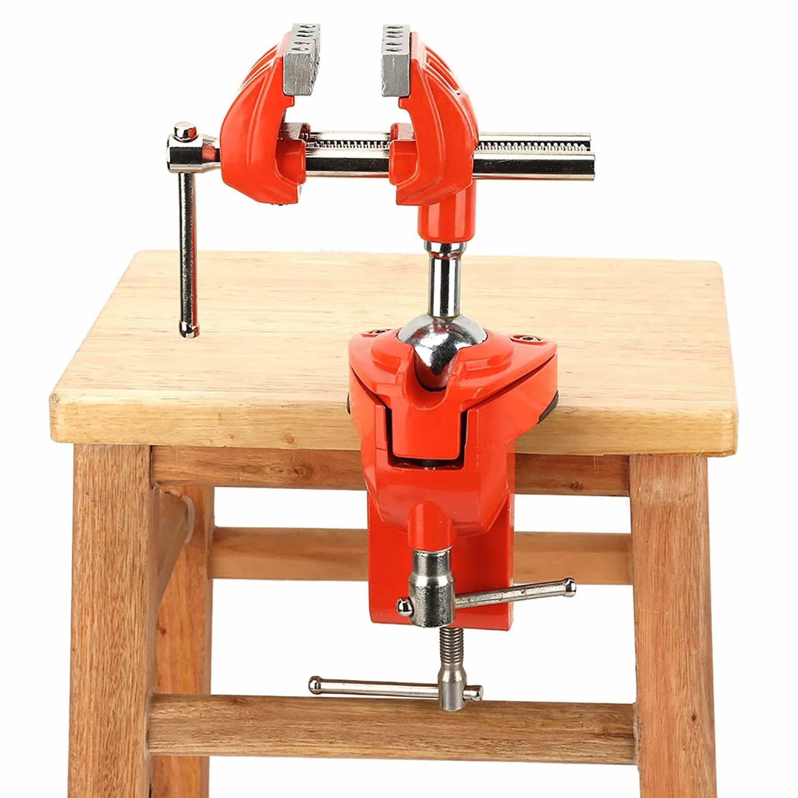 Cocoarm Mini imadło obrotowe 360° regulowane 70 mm imadło zaciskowe z obrotową stopką do prac stolarskich