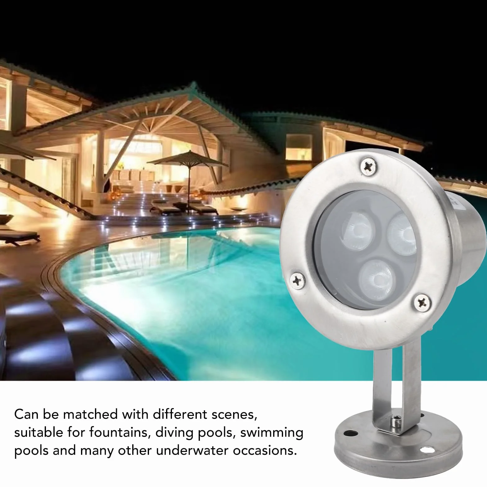 Kolorowe Diody LED do Oczek Wodnych RGB Podwodne Reflektory Punktowe IP68 3 W