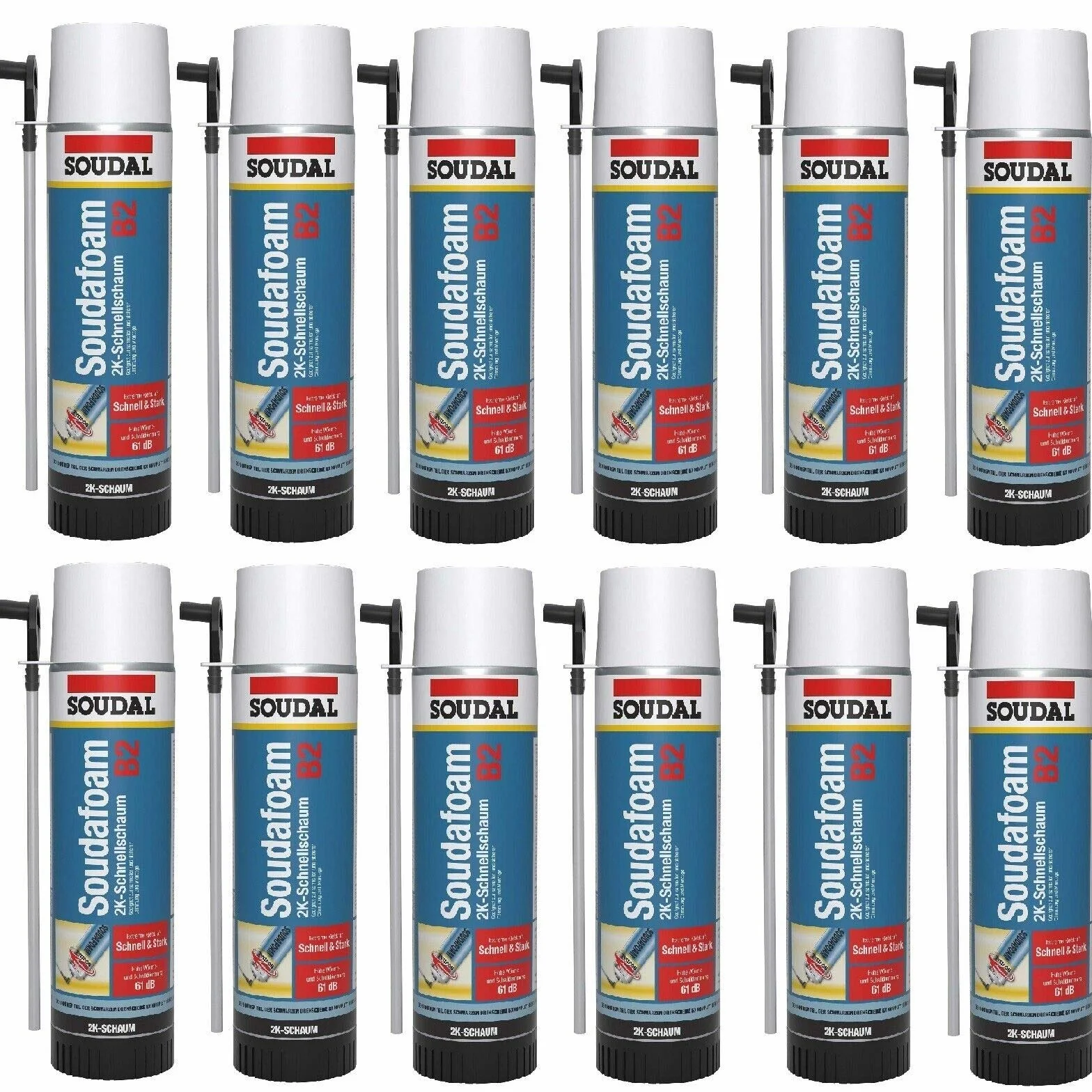 Soudal Soudafoam 2K 400 ml klasa B2 puszka aerozolowa dwuskładnikowa pianka ościeżnicowa