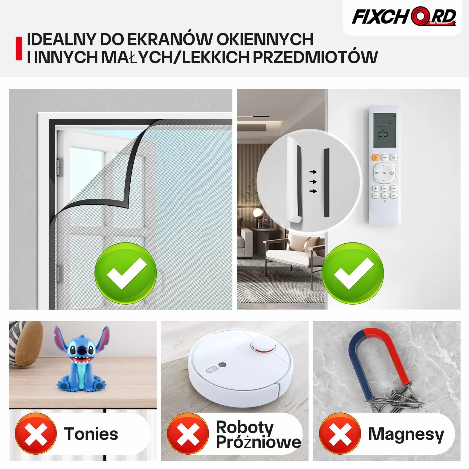 Taśma Magnetyczna 3m*15mm z Mocno Przylegającą Warstwą Klejącą do Ekranów Przeciw Owadom