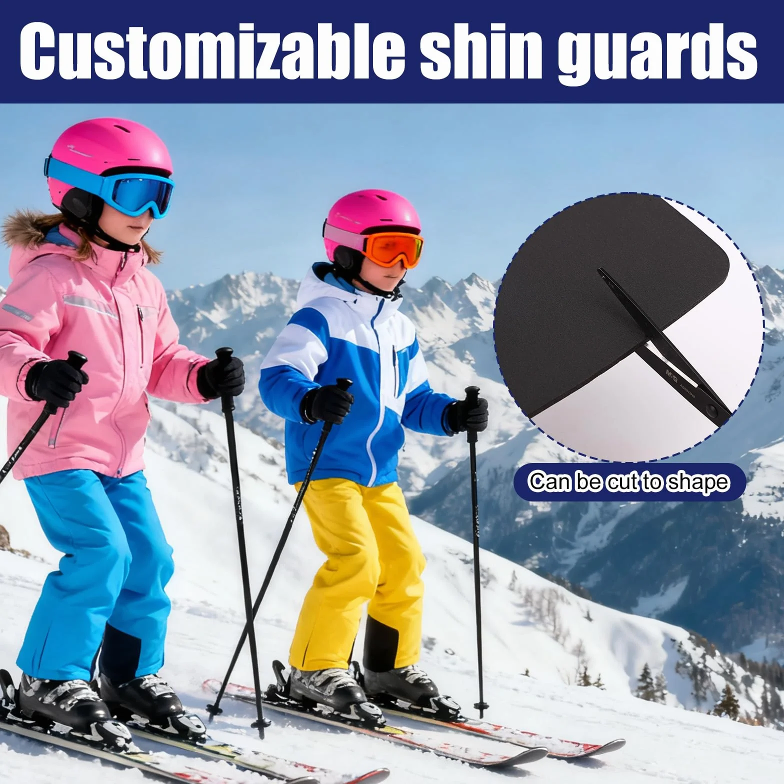 Penitue 2szt Ochraniaczy na Golenie Snowboardowe, Pianka Zagęszczona Docinane Narciarskie do Butów Narciarskich Ochrona Przed Uderzeniami Snowboardowymi