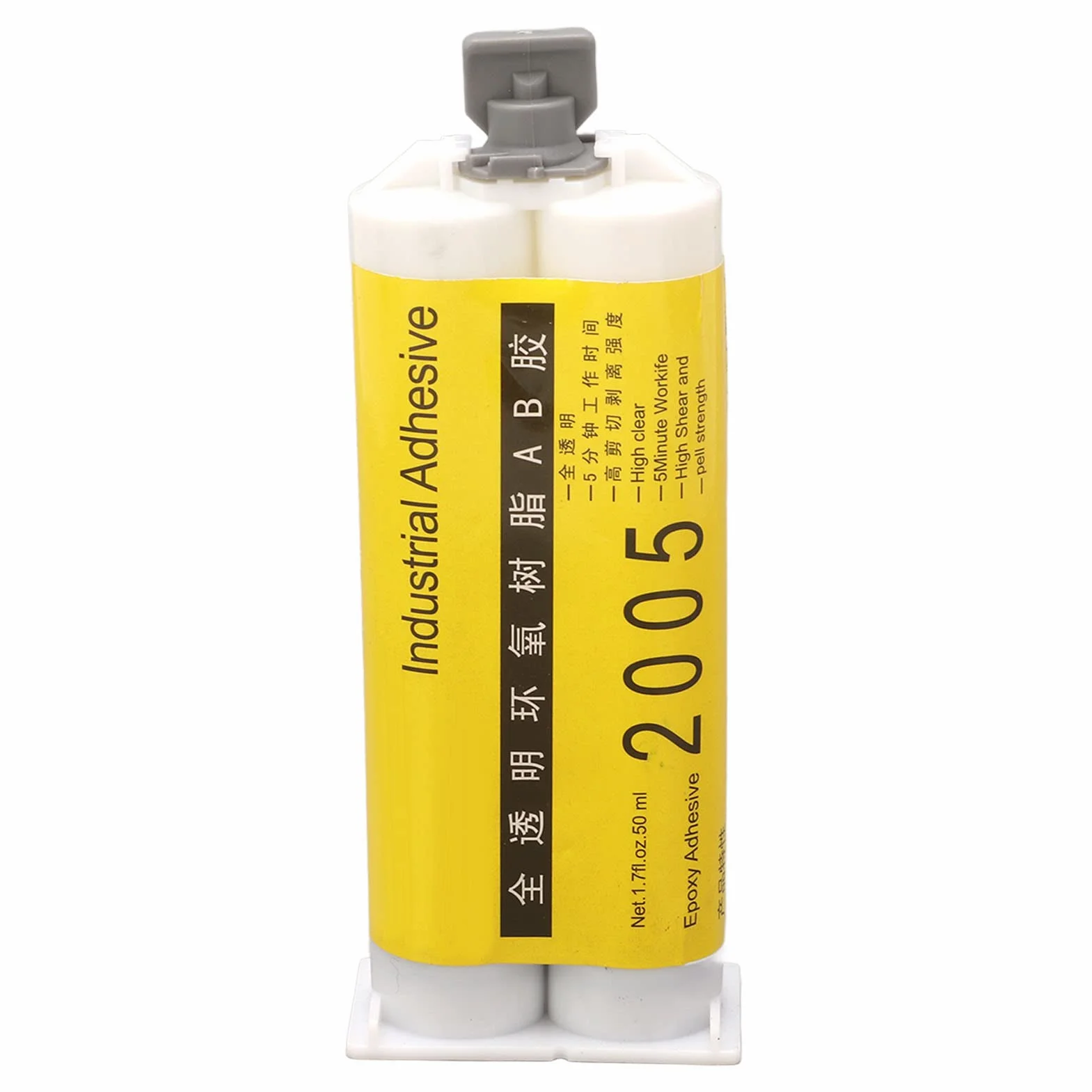 Klej AB Żywica 50 ml Wysoka lepkość Przezroczysty Czas utwardzania 5 min Klejenie Metal Ceramika Drewno Szkło Plastik