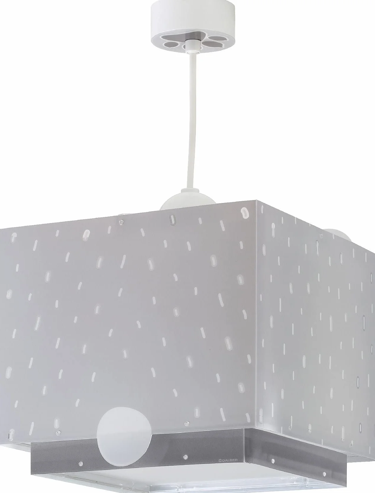 Dalber Lampa wisząca sufitowa Little Teddy miś szara E27 do pokoju dziecięcego