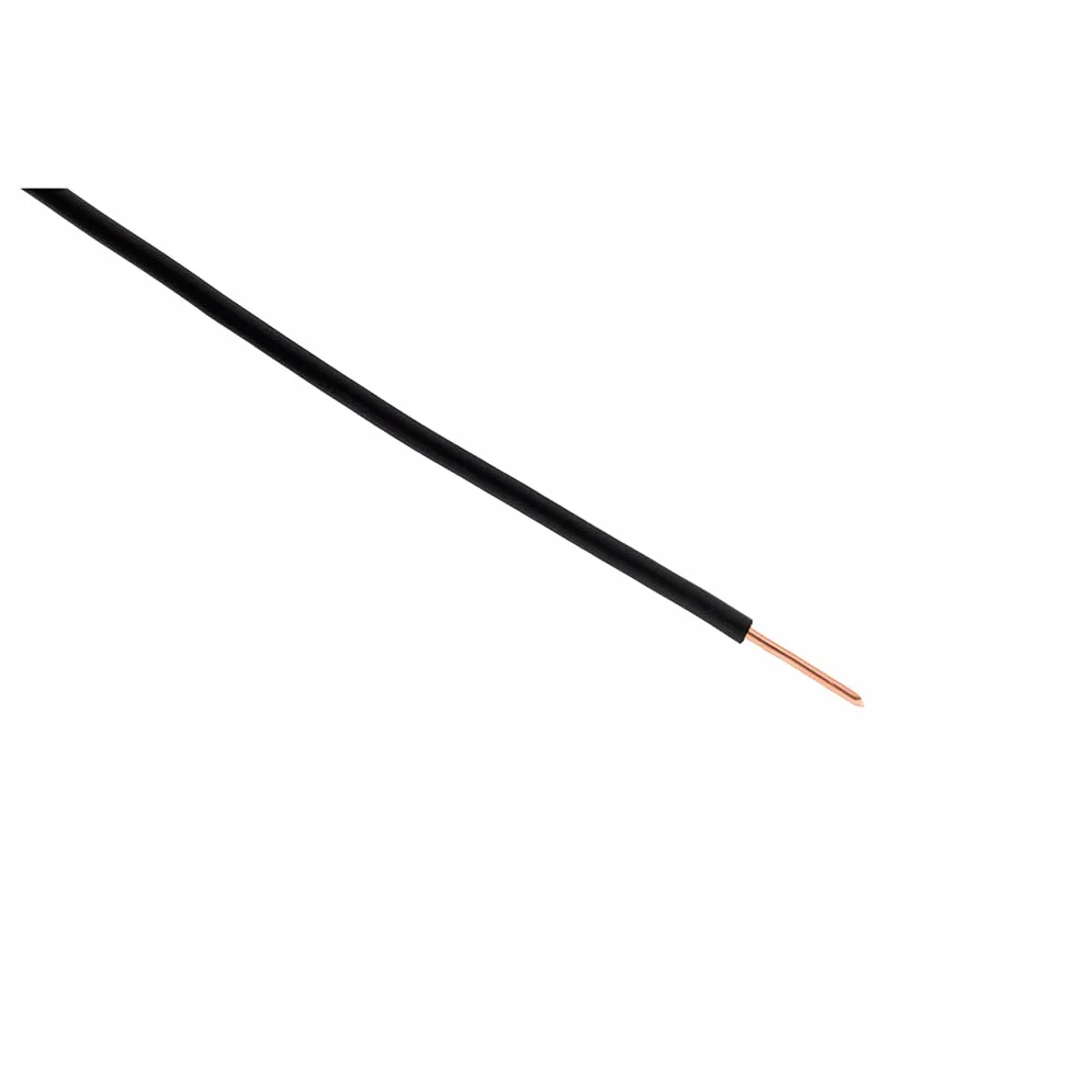 Zenitech Przewód Zasilający H07V-U 1,5 mm² 10 m Czarny